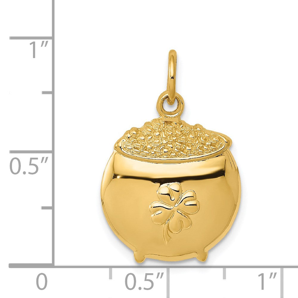 14k Pot of Gold Charm-D3440