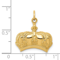14k Fleur De Lis Crown Charm-D3441