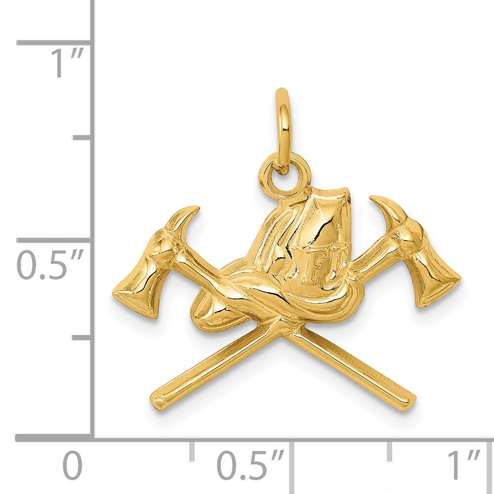 14k Fire Department Charm-D3448