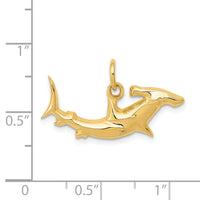 14k Hammerhead Shark Charm-D3450