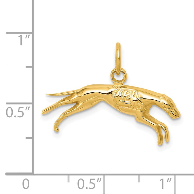 14k Greyhound Charm-D3467