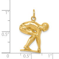 14K Swimmer/Diver Charm-D3469
