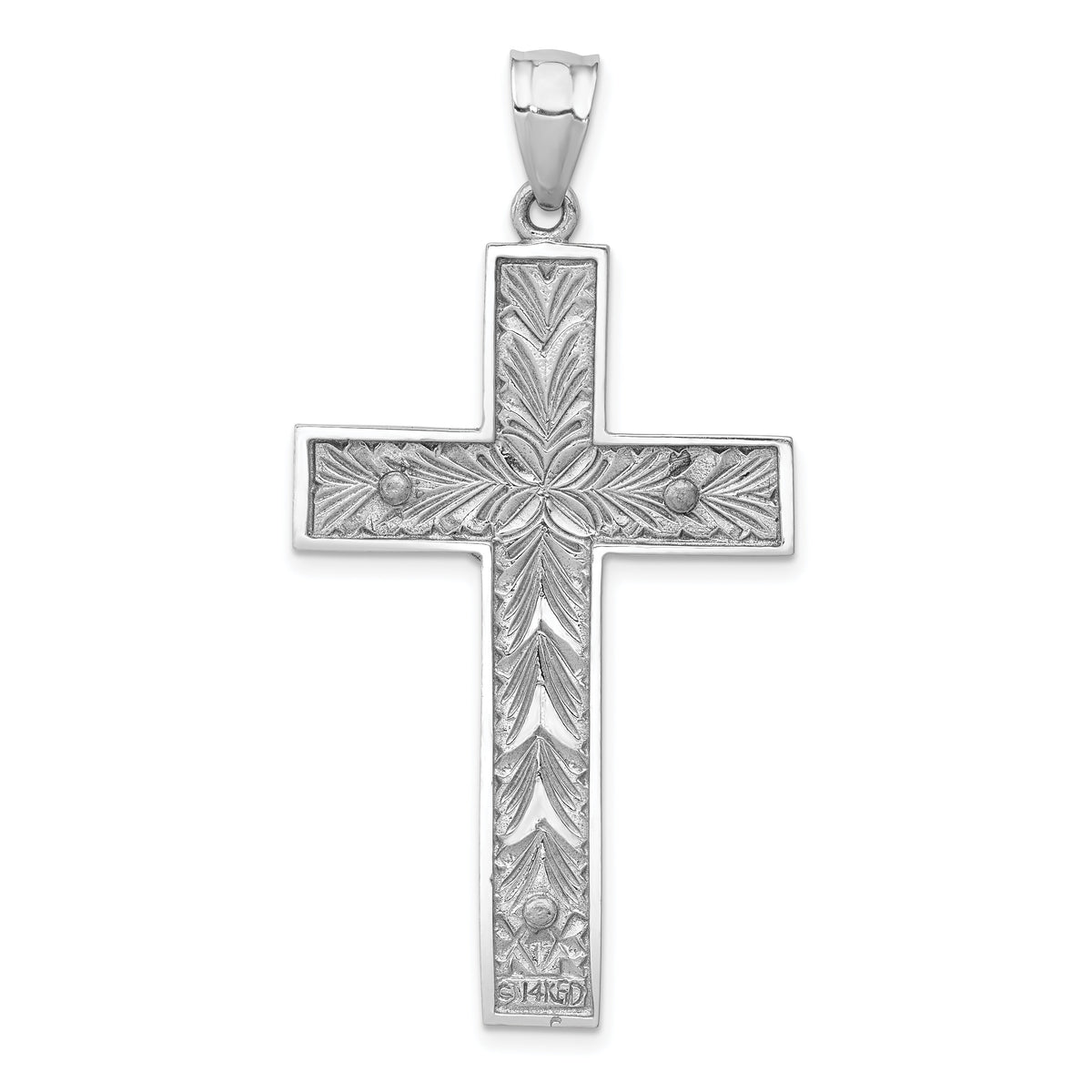 14k Two-tone Crucifix Pendant-D347