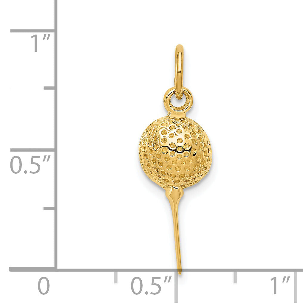14k Golf Ball Charm-D3475