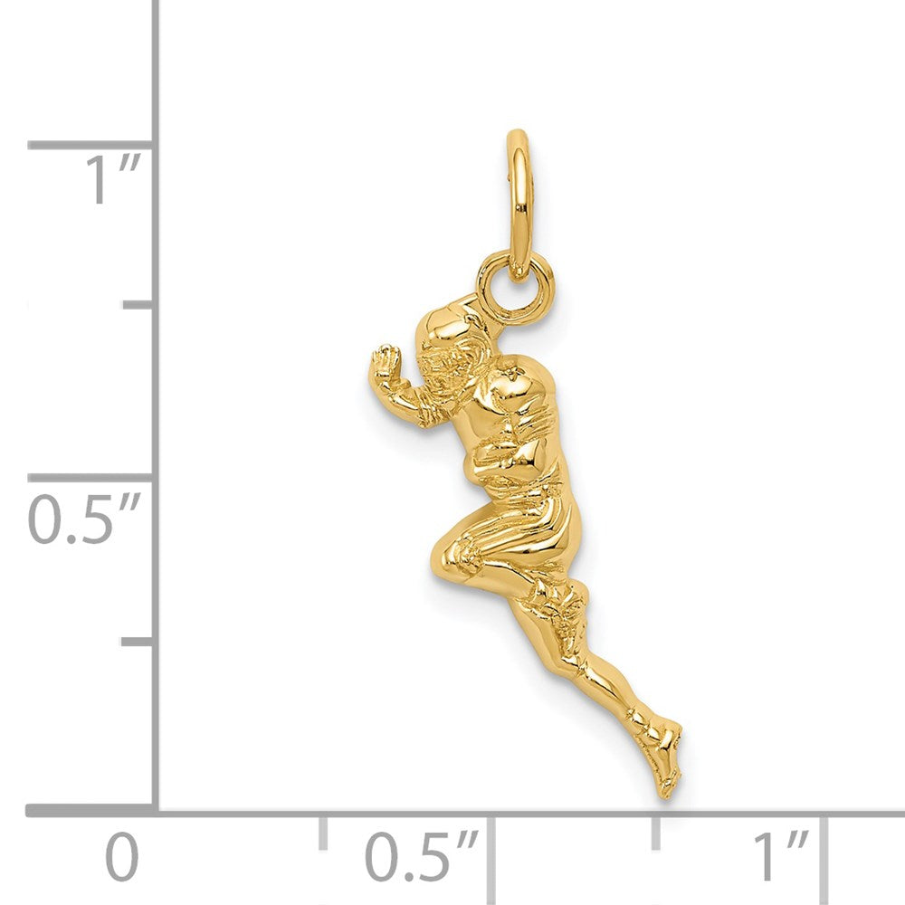 14k Football Player Charm-D3478