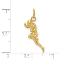 14k Football Player Charm-D3478