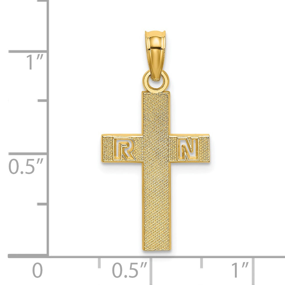 14k RN Cross Charm-D3481