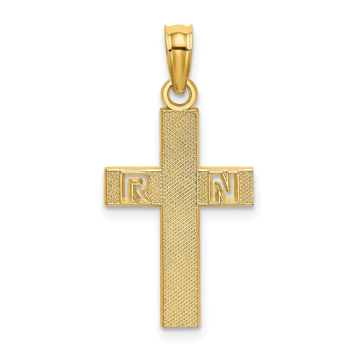 14k RN Cross Charm-D3481
