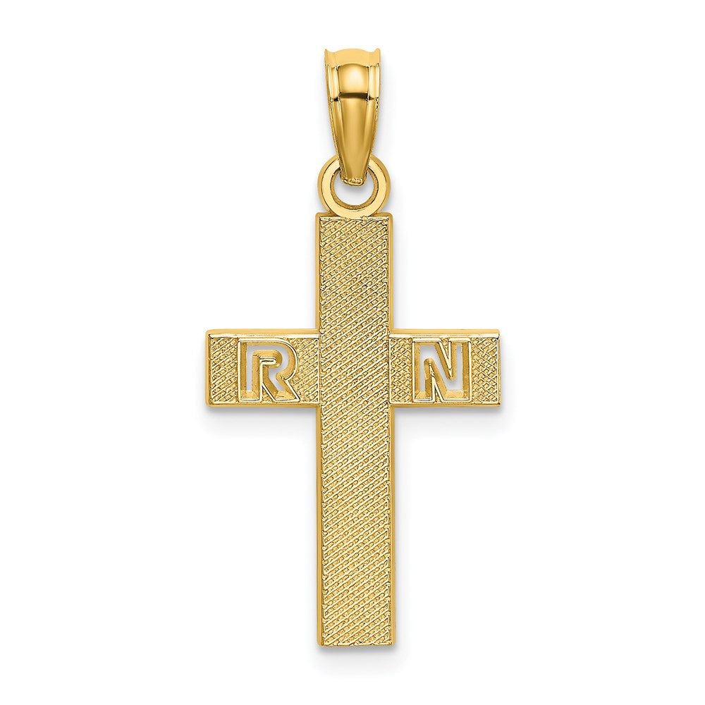 14k RN Cross Charm-D3481