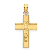 14k Nurse Cross Charm-D3482