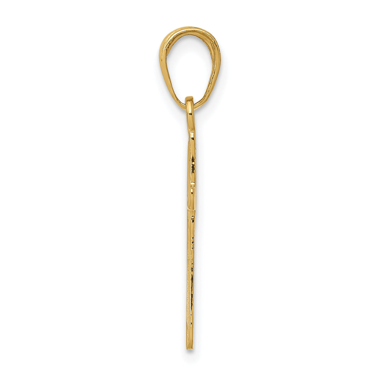 14k Polished Cross Pendant-D3489