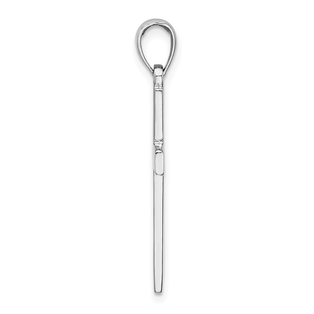 14k White Gold Cross Pendant-D3495W