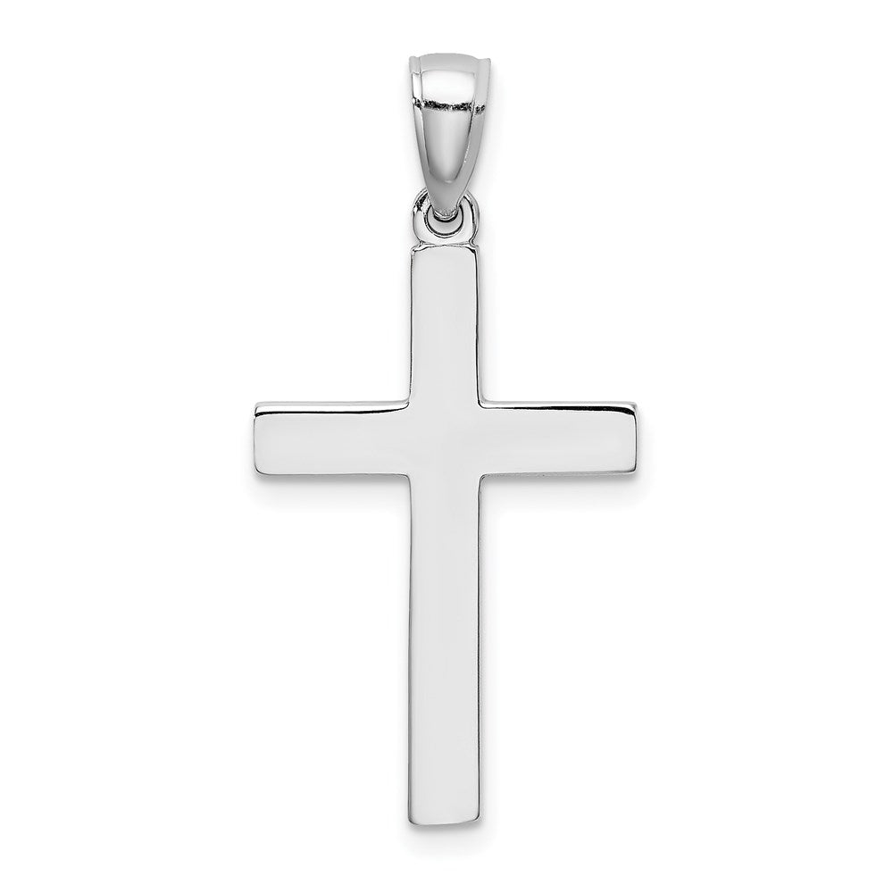 14k White Gold Cross Pendant-D3495W