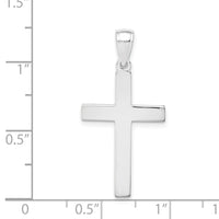 14k White Gold Cross Pendant-D3495W