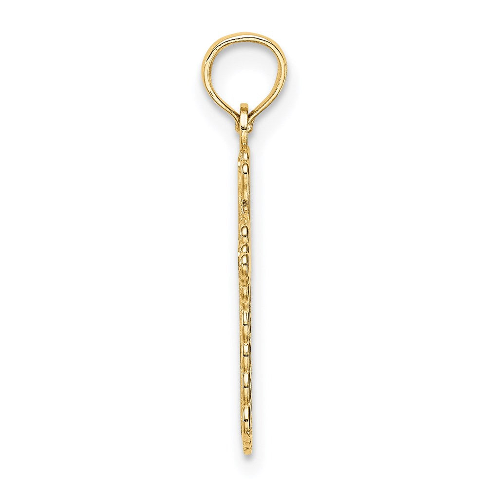 14k Budded Cross Charm-D3501