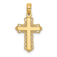 14k Budded Cross Charm-D3501