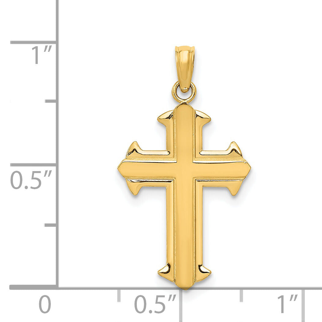 14K Passion Cross Pendant-D3521