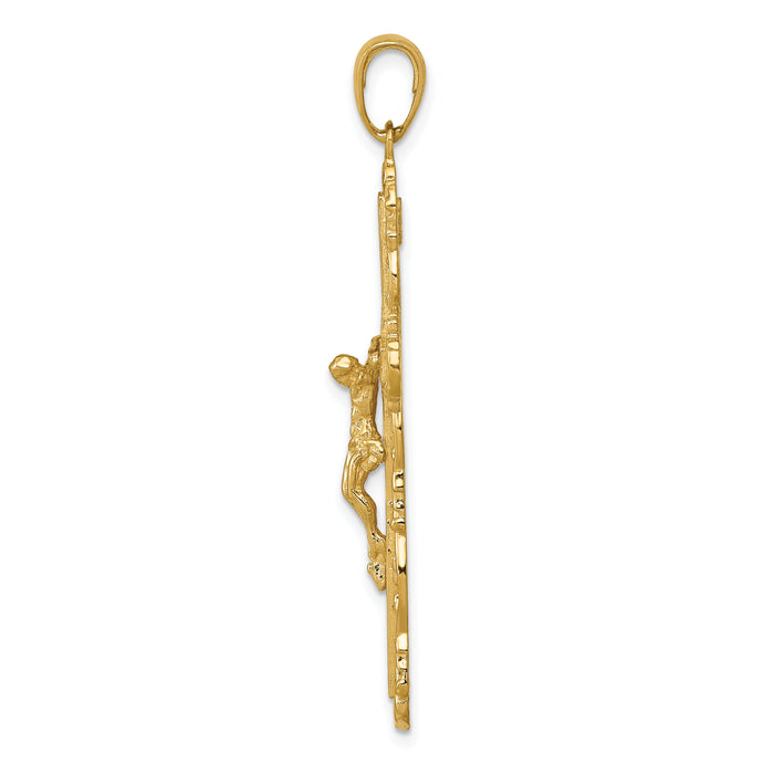 14k Crucifix Pendant-D3648