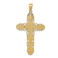14k Crucifix Pendant-D3648