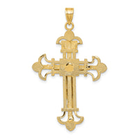 14K Two-tone INRI Crucifix Pendant-D3672