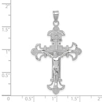 14K White Gold Inri Crucifix Pendant-D3672W