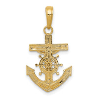 14k Mariners Crucifix Pendant-D3698