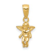 14k  3D Small Guardian Angel Pendant-D3719