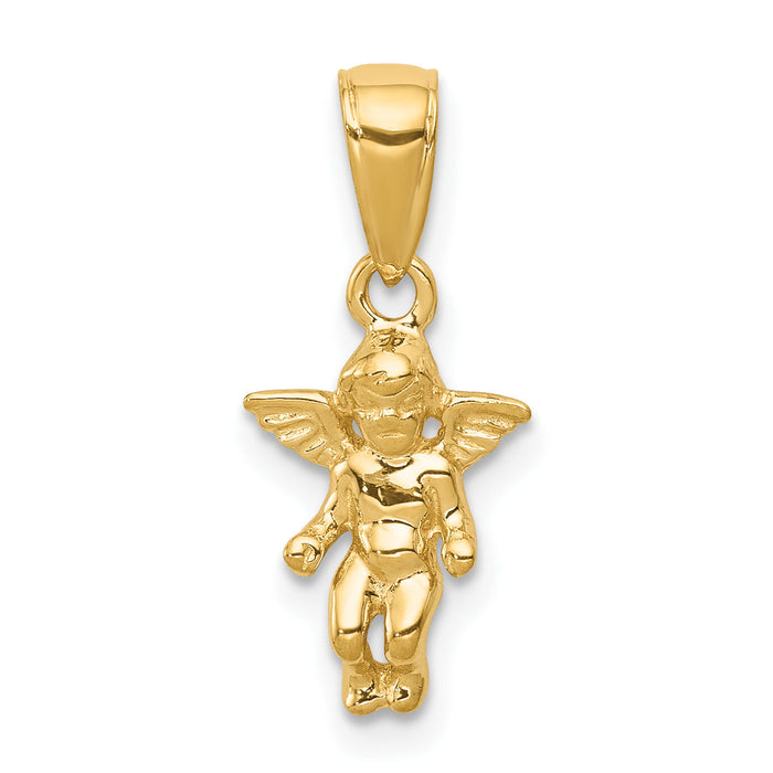 14k  3D Small Guardian Angel Pendant-D3719