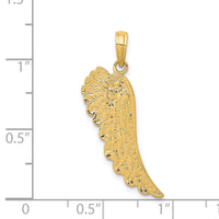 14K Angel Wing Pendant-D3723