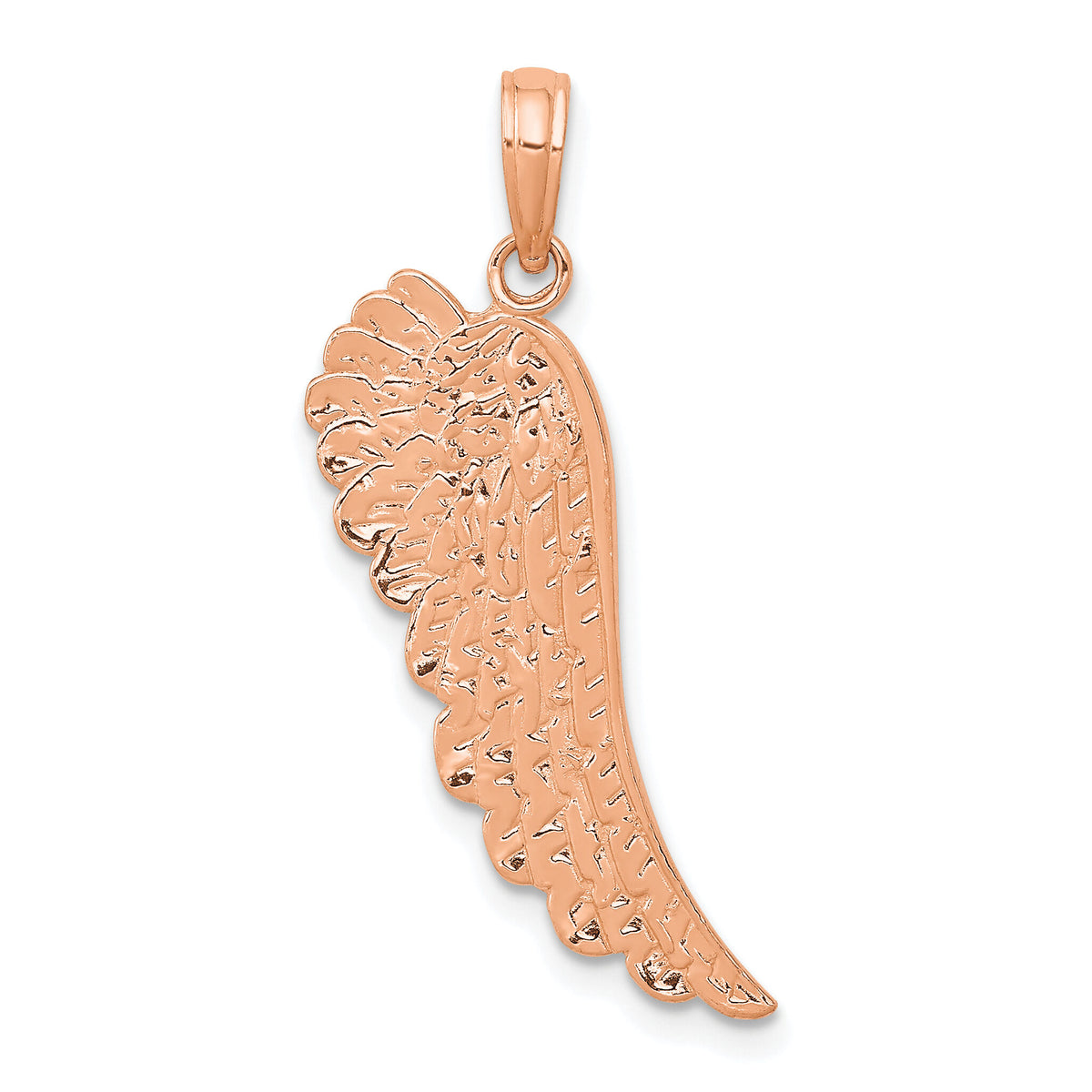 14K Rose Gold Angel Wing Pendant-D3723R