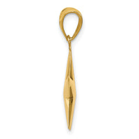14k Polished 3-D Star Pendant-D3725