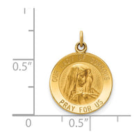 14k Our Lady of Sorrows Medal Charm-D3758