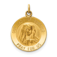 14k Our Lady of Sorrows Medal Charm-D3758