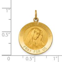 14k Our Lady of Sorrows Medal Pendant-D3759