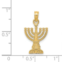 14k Menorah Pendant-D3800