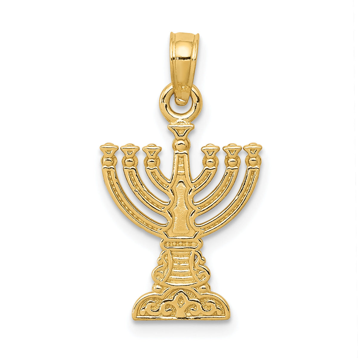 14k Menorah Pendant-D3800