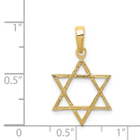 14k Star of David Pendant-D3801