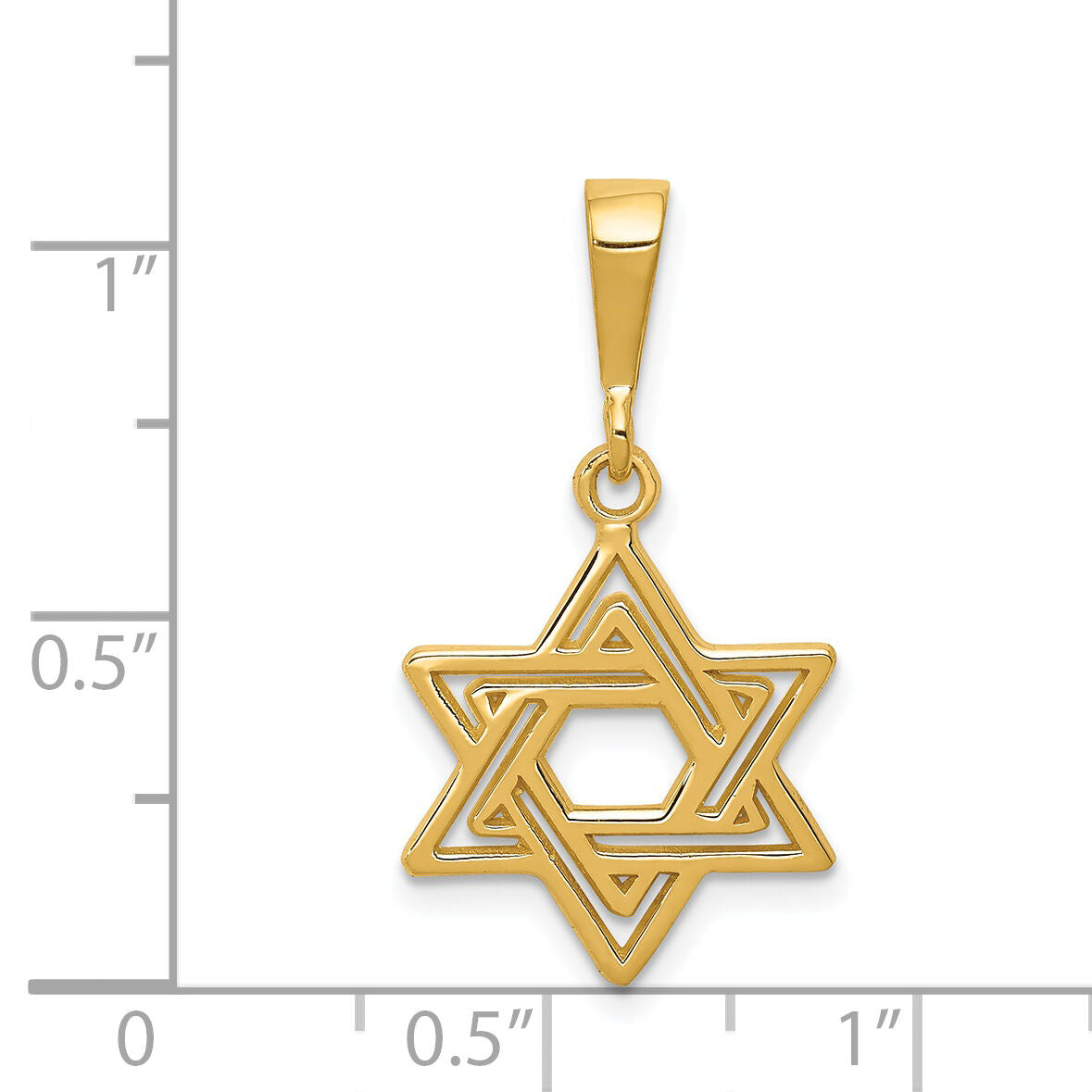 14K Star of David Charm-D3802