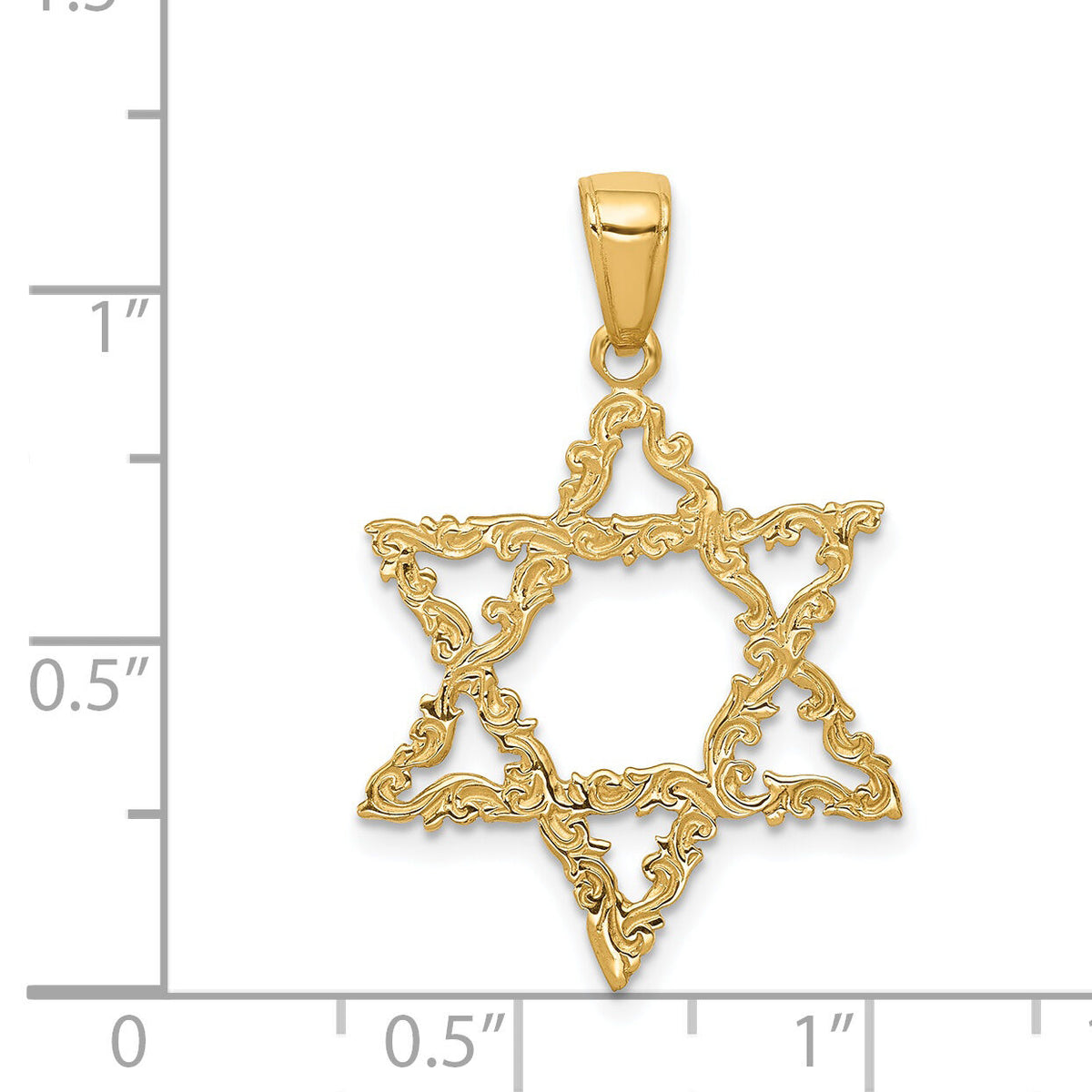 14k Star of David Pendant-D3804