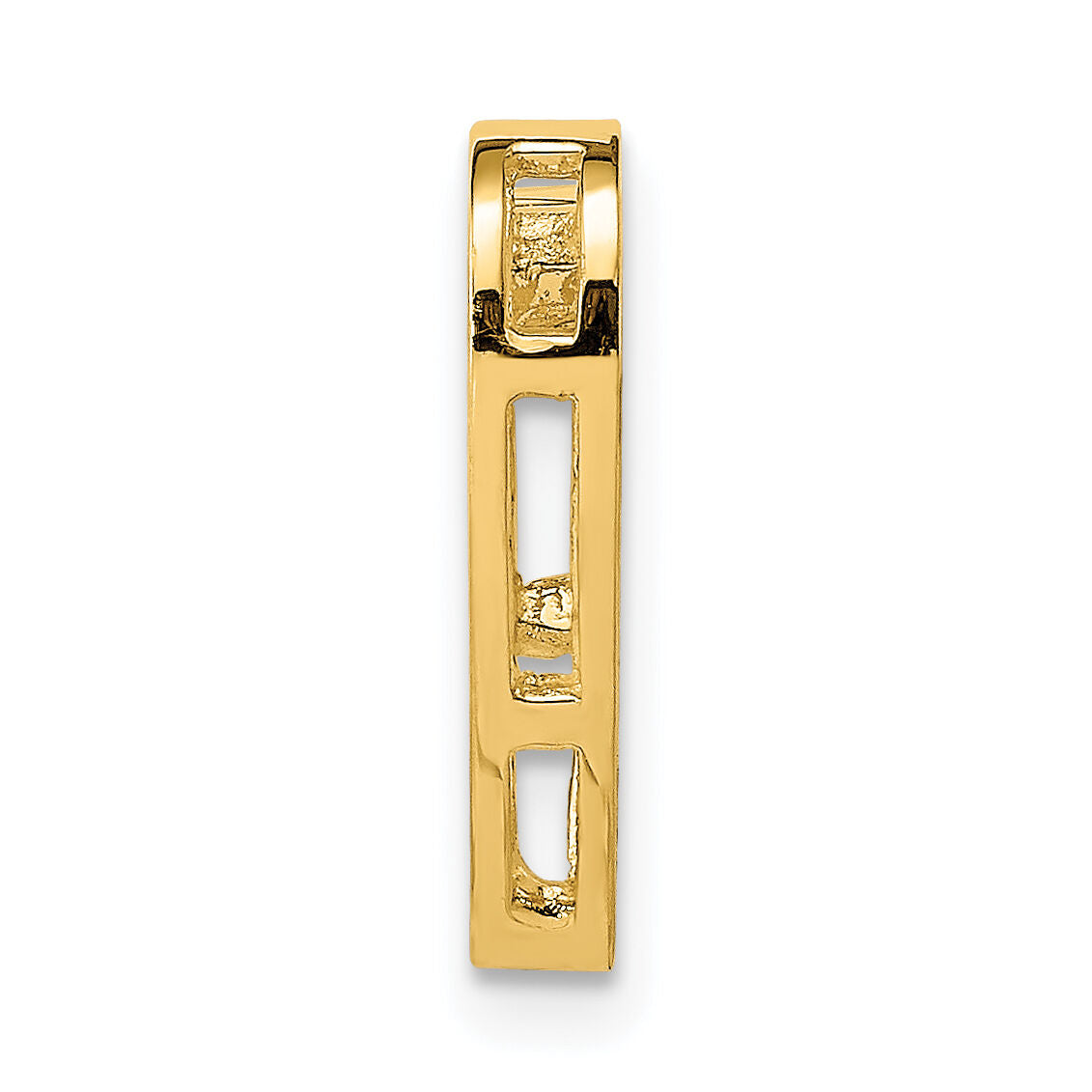 14K Polished Heart Chain Slide-D3822