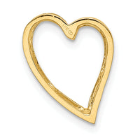 14K Polished Heart Chain Slide-D3822