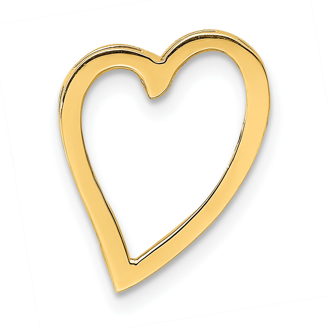 14K Polished Heart Chain Slide-D3822