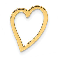 14K Polished Heart Chain Slide-D3822