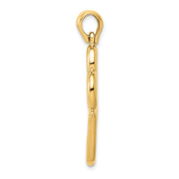 14K Polished Connected Double Hearts Pendant-D3824