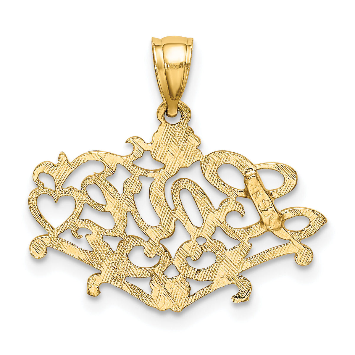 14K LOVE with Heart Charm-D3857