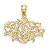 14K LOVE with Heart Charm-D3857