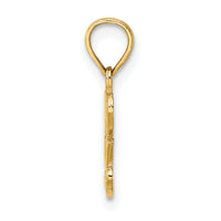 14K Polished and Textured I HEART YOU Charm-D3868