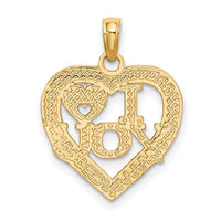 14K I HEART YOU Charm-D3874