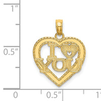 14K I HEART YOU Charm-D3874