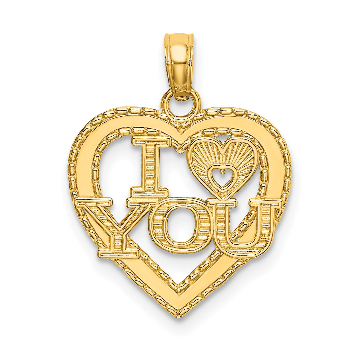 14K I HEART YOU Charm-D3874